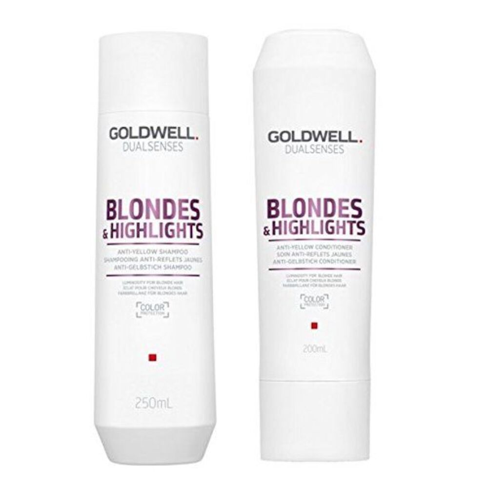 Goldwell Dualsenses Blondes Highlights Anti-Yellow Shampoo&Conditioner 10.1oz
